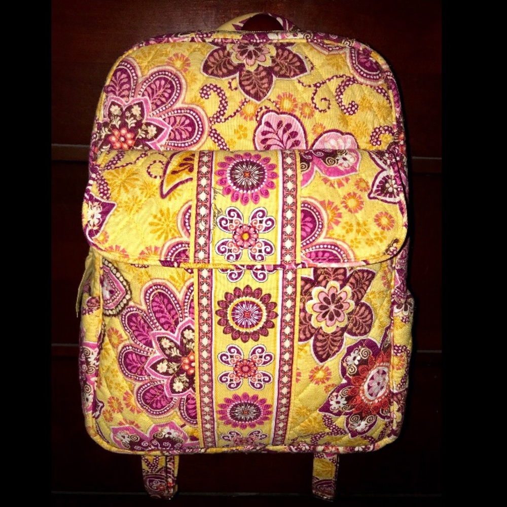 Vera Bradley Backpack - Pink & Yellow Paisley